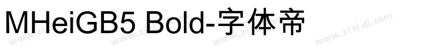MHeiGB5 Bold字体转换